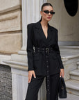 Дамски елегантен сет от две части - сако и панталон AW COLLECTION